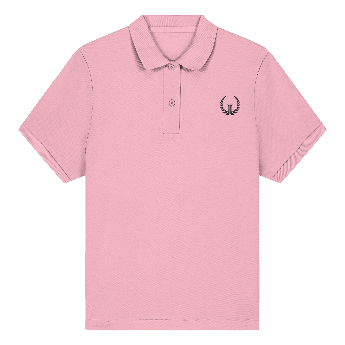 BLACK LOGO - Women's Fitted Organic Poloshirt