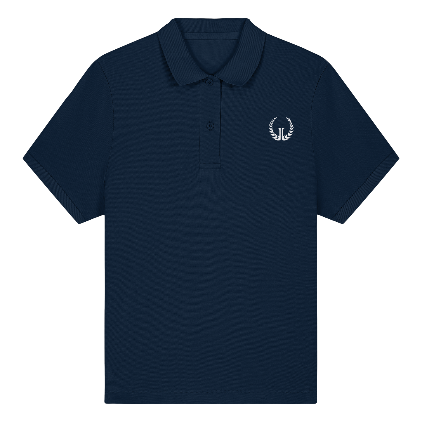 SCHWARZES LOGO – Damen Fitted Bio-Poloshirt (Stick)