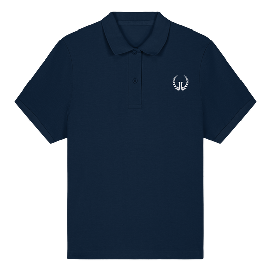 WHITE LOGO - Women's Fitted Organic Poloshirt