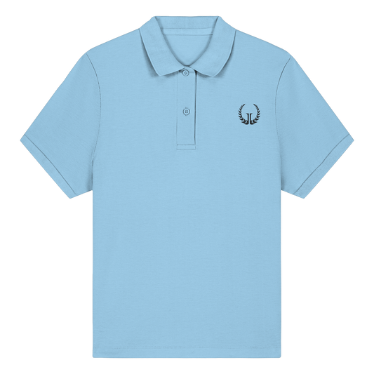 BLACK LOGO - Women's Fitted Organic Poloshirt