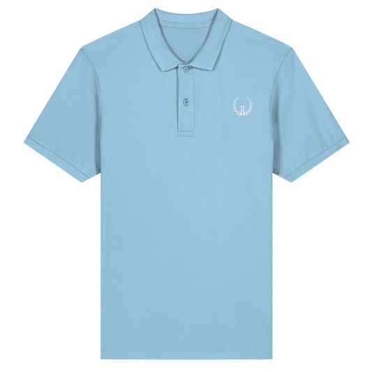 WEISSES LOGO - Slim Fit Bio-Poloshirt (Stick)