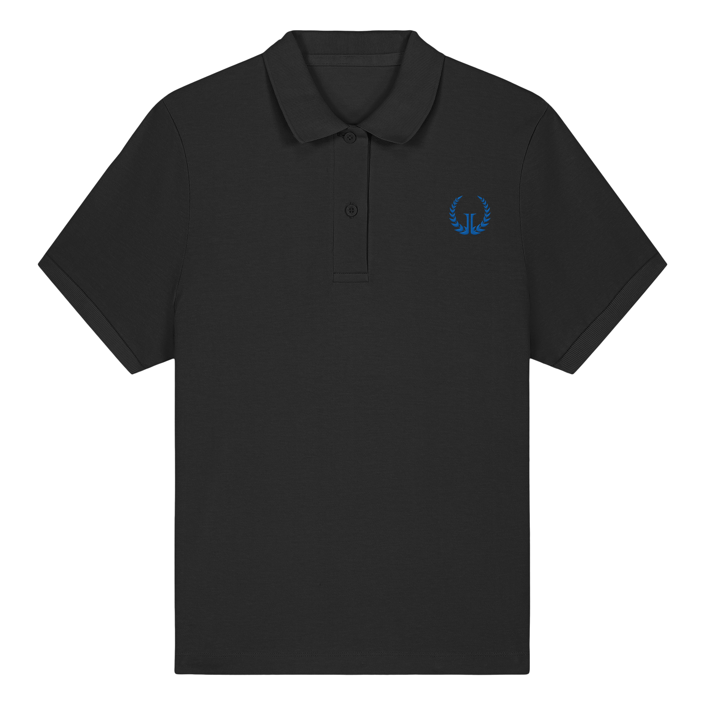BLUE LOGO - Women's Fitted Organic Poloshirt
