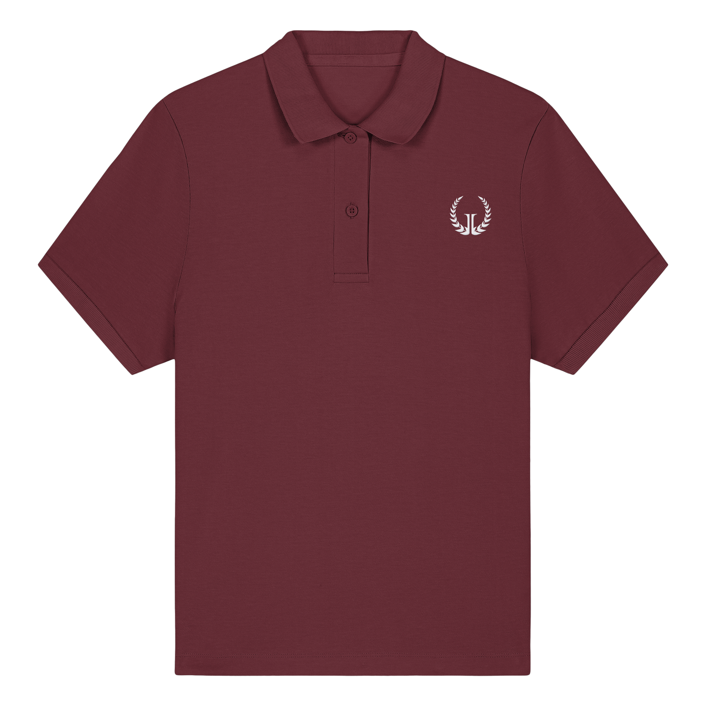 WHITE LOGO - Women's Fitted Organic Poloshirt