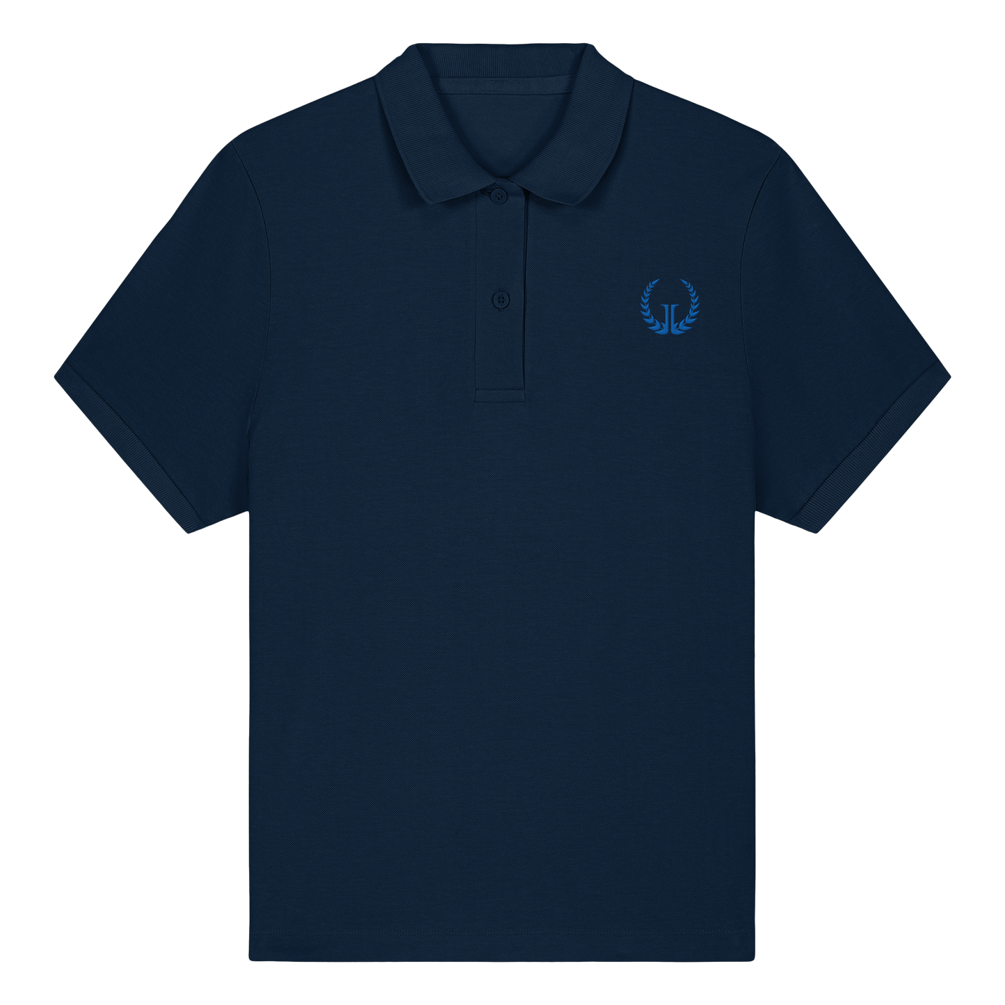 BLUE LOGO - Women's Fitted Organic Poloshirt