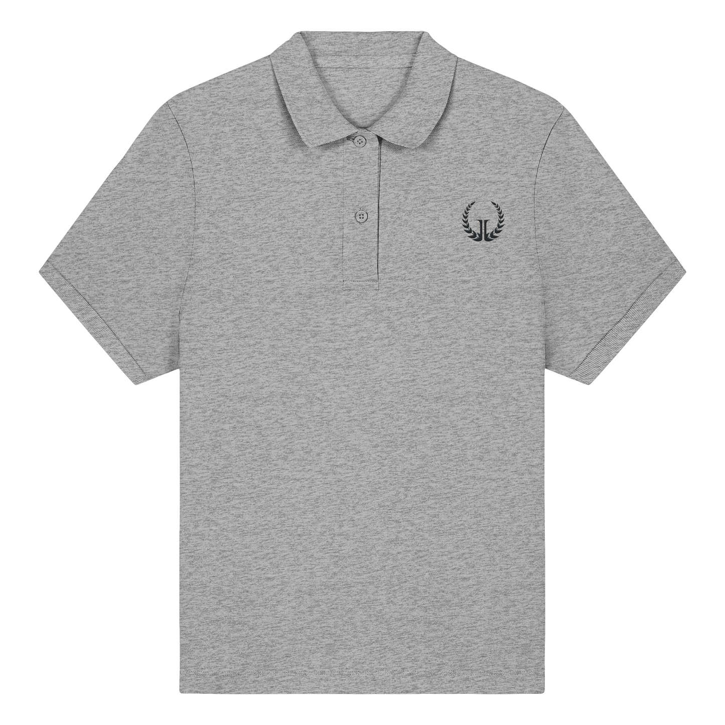 BLACK LOGO - Women's Fitted Organic Poloshirt