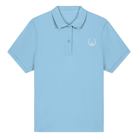 SCHWARZES LOGO – Damen Fitted Bio-Poloshirt (Stick)