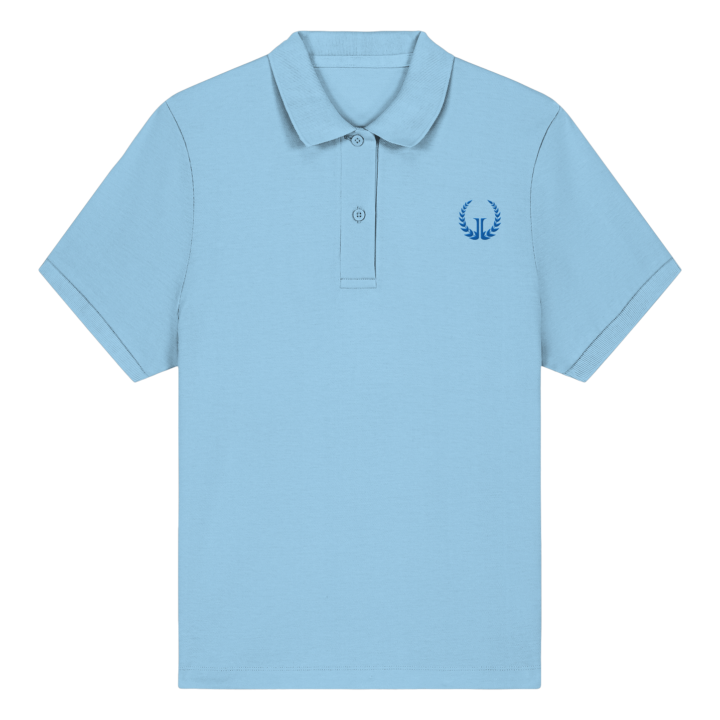 BLUE LOGO - Women's Fitted Organic Poloshirt