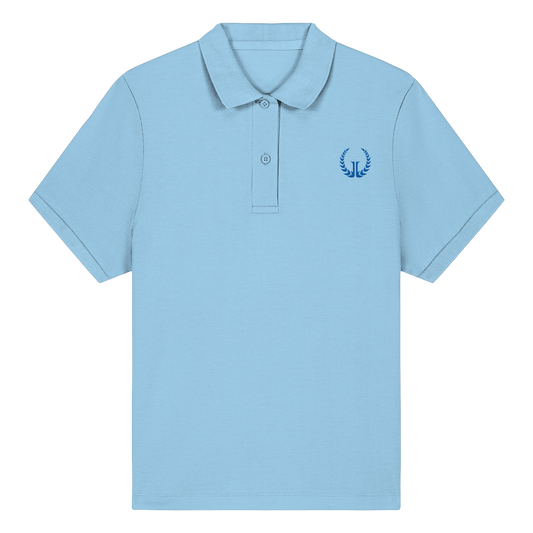 BLUE LOGO - Women's Fitted Organic Poloshirt