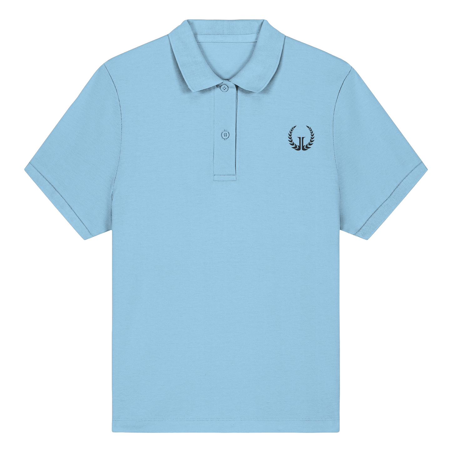 BLACK LOGO - Women's Fitted Organic Poloshirt