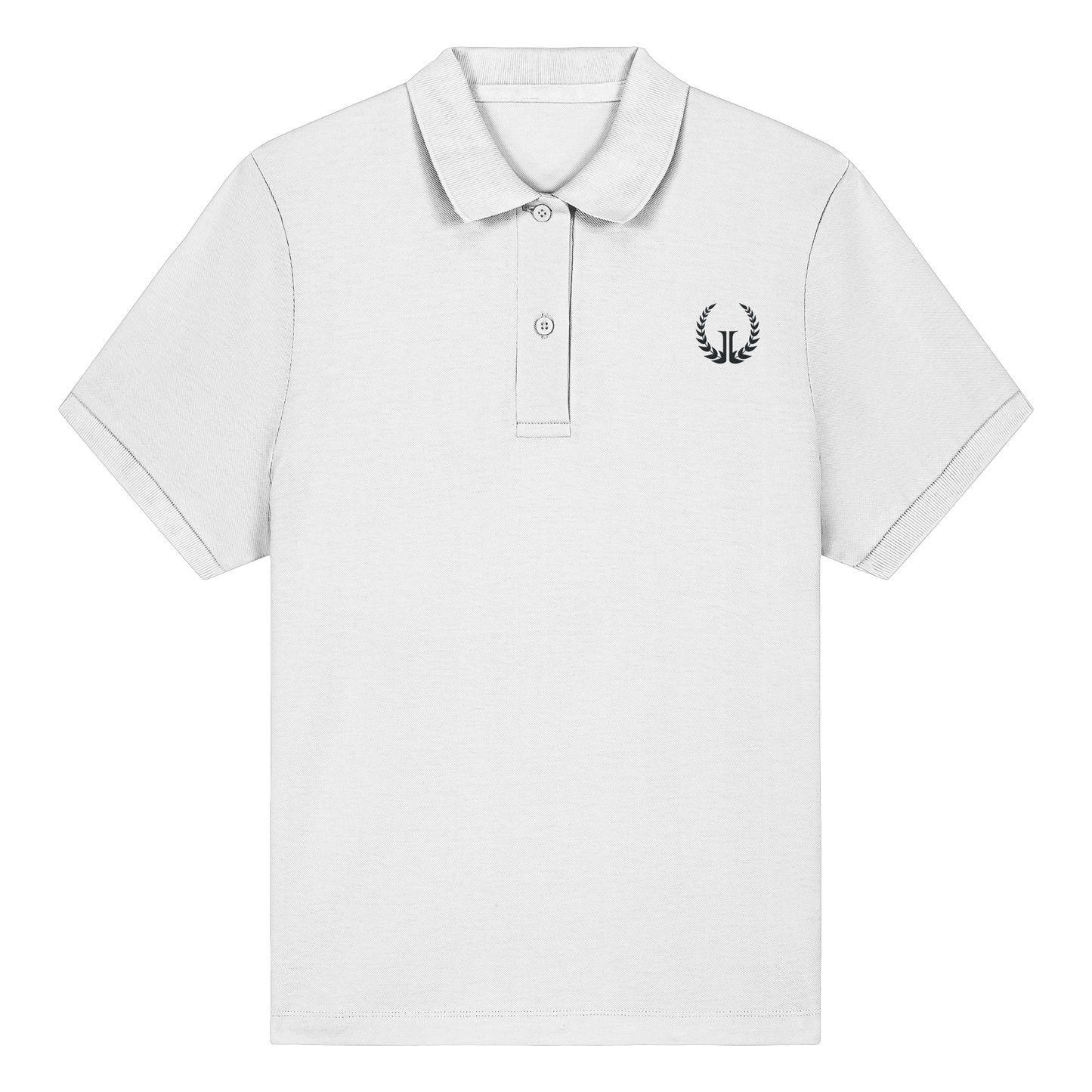 BLACK LOGO - Women's Fitted Organic Poloshirt